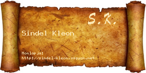 Sindel Kleon névjegykártya